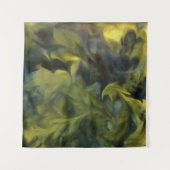 Jack Frost in Blue Grey and Yellow Abstract Art Wandkleed (Voorkant)