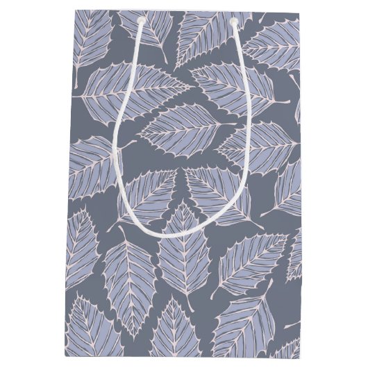 Jack Frost Leaves Pattern Medium Gift Bag Cadeauzakje (Achterkant)