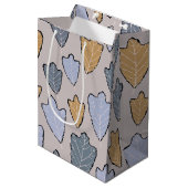 Jack Frost Leaves Pattern Medium Gift Bag Cadeauzakje (Voorkant Gekanteld)