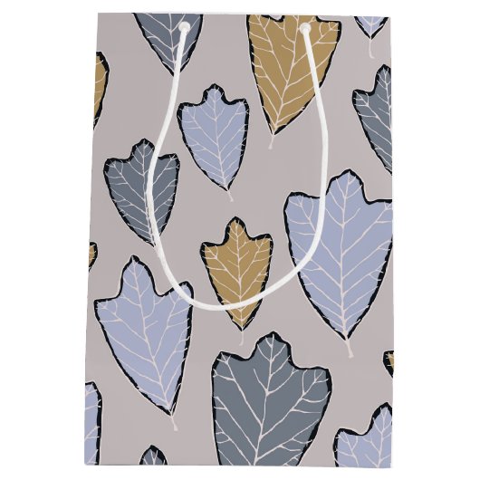 Jack Frost Leaves Pattern Medium Gift Bag Cadeauzakje (Achterkant)