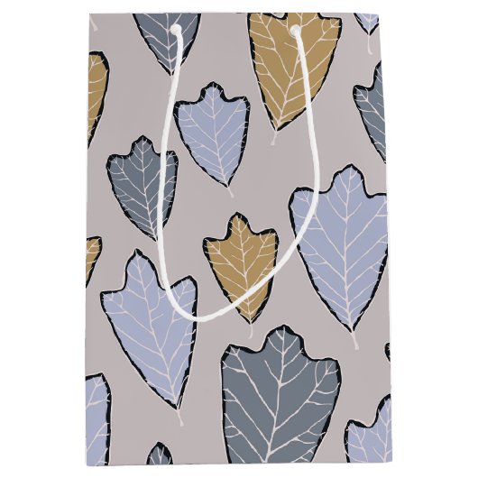 Jack Frost Leaves Pattern Medium Gift Bag Medium Cadeauzakje (Voorkant)