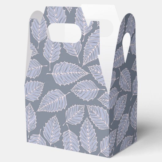 Jack Frost Leaves Pattern voor Vor Box Bedankdoosjes (Geopend)