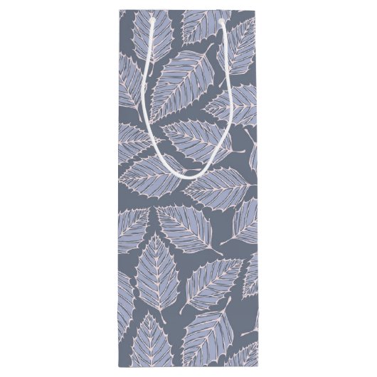 Jack Frost Leaves Pattern Wine Gift Bag Wijn Cadeautas (Achterkant)