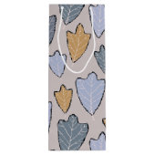 Jack Frost Leaves Pattern Wine Gift Bag Wijn Cadeautas (Achterkant)