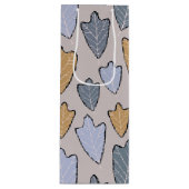 Jack Frost Leaves Pattern Wine Gift Bag Wijn Cadeautas (Voorkant)