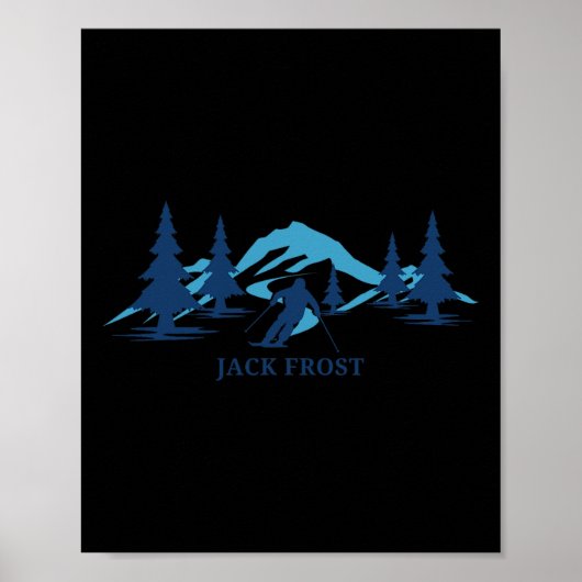 Jack Frost Pennsylvania Ski Resort Skiër Poster (Voorkant)