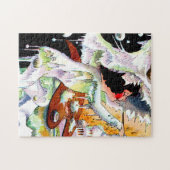“Jack Frost Schildert” Sprookjeskunst door M T Ros Legpuzzel (Horizontaal)