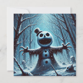 Jack Frost Snowman Kerst Flat Vakantie Kaart