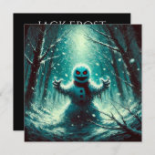Jack Frost Snowman Kerstmis Feestdagenkaart (Voorkant / Achterkant)