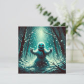 Jack Frost Snowman Kerstmis Feestdagenkaart (Staand voorkant)