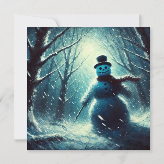 Jack Frost Snowman Kerstmis Feestdagenkaart (Voorkant)
