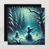 Jack Frost Snowman Kerstmis Feestdagenkaart (Voorkant / Achterkant)