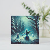 Jack Frost Snowman Kerstmis Feestdagenkaart (Staand voorkant)