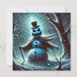 Jack Frost Snowman Kerstmis Feestdagenkaart