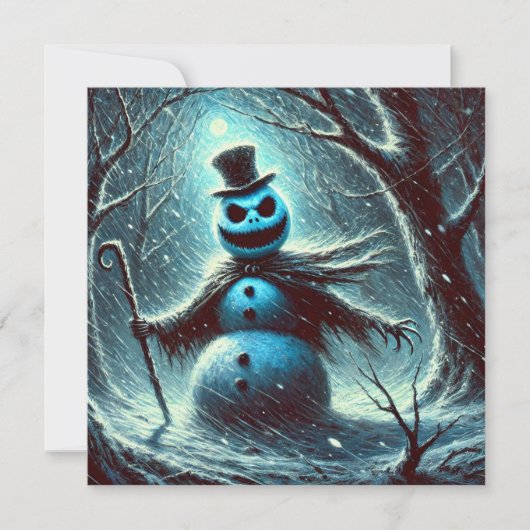 Jack Frost Snowman Kerstmis Feestdagenkaart (Voorkant)