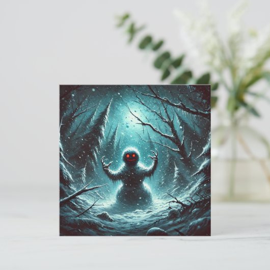 Jack Frost Snowman Kerstmis Feestdagenkaart (Staand voorkant)