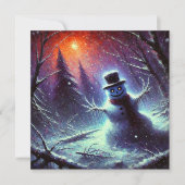 Jack Frost Snowman Kerstmis Feestdagenkaart (Voorkant)