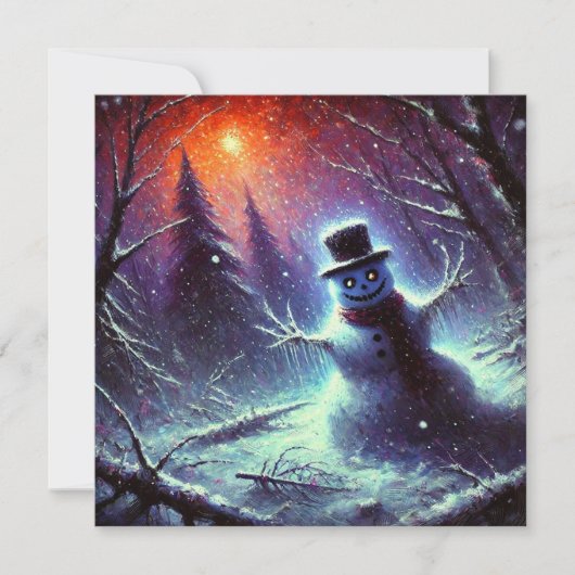 Jack Frost Snowman Kerstmis Feestdagenkaart (Voorkant)