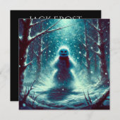 Jack Frost Snowman Kerstmis Feestdagenkaart (Voorkant / Achterkant)