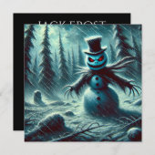 Jack Frost Snowman Kerstmis Feestdagenkaart (Voorkant / Achterkant)