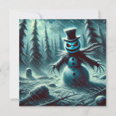 Jack Frost Snowman Kerstmis Feestdagenkaart (Voorkant)