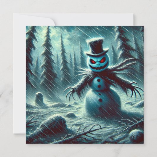 Jack Frost Snowman Kerstmis Feestdagenkaart (Voorkant)