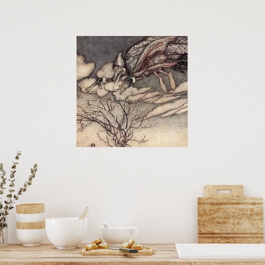 "Jack Frost" van Arthur Rackham Poster (Keuken)