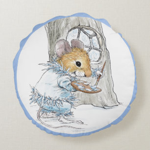 Jack Frost Winter Mouse - ronde kussens