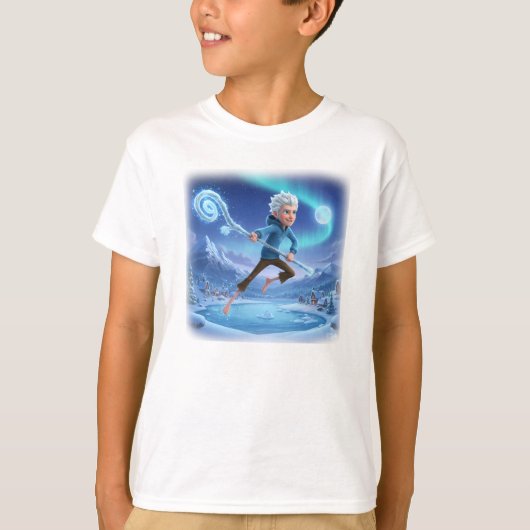 Jack Frost-winterscène T-shirt (Voorkant)