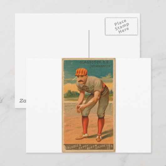 Jack Glasscock, Indianapolis  Briefkaart (Voorkant / Achterkant)