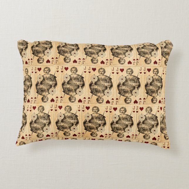  Jack Hart die kaarten spelen Decoratief Kussen (Achterkant)