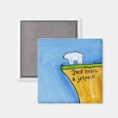 Jack heeft een Jet Pack nodig Magneet (Voorkant / Achterkant)