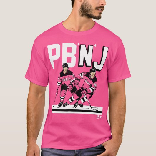 Jack Hughes Jesper Bratt PB J New Jersey Hockey T-shirt (Voorkant)