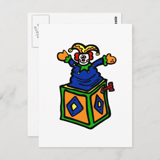 Jack in de doos briefkaart (Voorkant / Achterkant)