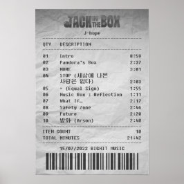 Jack in The Box by j-hope - Album receipt Poster