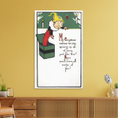 Jack-in-the-Box die kerstwensen verzendt Canvas Afdruk (Insitu (Woonkamer))