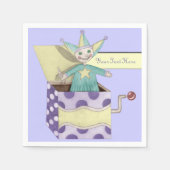 Jack-in-the-Box - Traditionele Speelgoed (pastel) Servet (Voorkant)