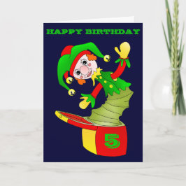 Jack in the box verjaardagskaart, aanpasbaar kaart