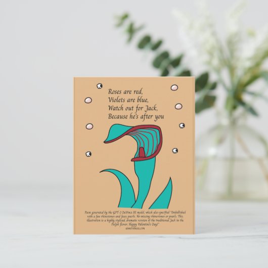 Jack-in-the-pulpit AI-kaart Feestdagenkaart (Staand voorkant)