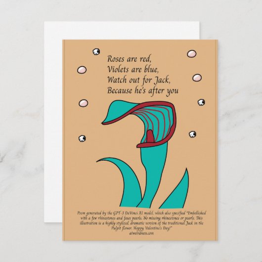 Jack-in-the-pulpit AI-kaart Feestdagenkaart (Voorkant / Achterkant)