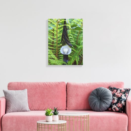 Jack-in-the-Pulpit Woodland Plant Floral Canvas Afdruk (Insitu (Woonkamer))