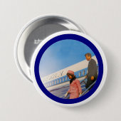 Jack & Jackie: Dallas 1963 Ronde Button 7,6 Cm (Voorkant /achterkant)