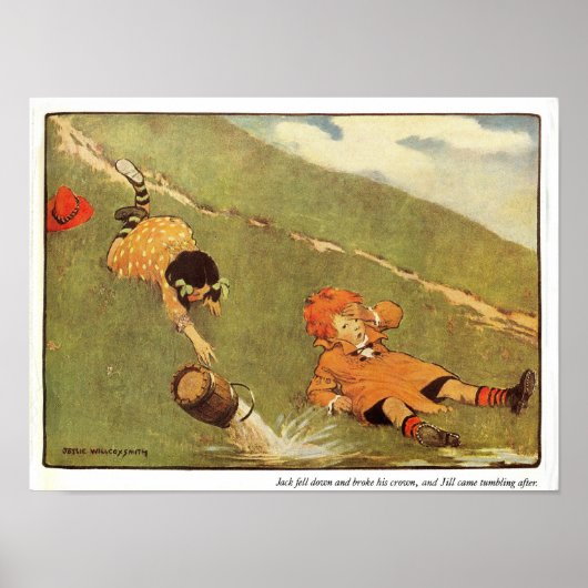 Jack & Jill Fell Down The Hill Nursery Rhyme Poster (Voorkant)