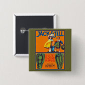 Jack & Jill Florida Peppers Vierkante Button 5,1 Cm (Voorkant /achterkant)