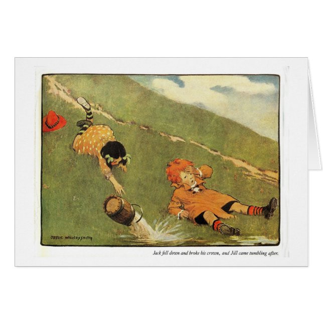 Jack & Jill Nursery Rhyme - Kaart (Voorkant Horizontaal)