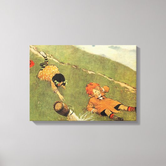 Jack & Jill Nursery Rhyme Stretched Canvas Print (Voorkant)