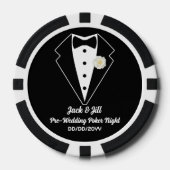 Jack & Jill Poker Night Feest Tuxedo Witte Jurk Chips (Voorkant)