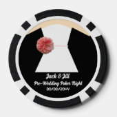 Jack & Jill Poker Night Party Tuxedo White Dress Chips (Achterkant)