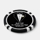 Jack & Jill Poker Night Party Tuxedo White Dress Chips (Enkel)