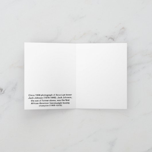 Jack Johnson American Boxer Kaart (Binnen)